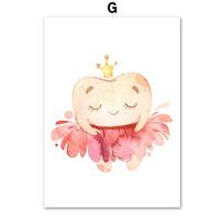 Tooth Fairy Teeth Brush Toothpaste Nursery Wall Art Print Canvas Painting Nordic Poster Wall Pictures Baby Girl Bathroom Decor 21x30cm No Framed white