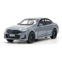 1/32 mastelio cinko lydinio automobilių modelio žaislai BMW 320i metalo liejimo aukšto modeliavimo garso ir lengvos guminės padangos žaislai vaikams gimtadienio proga pilka spalva