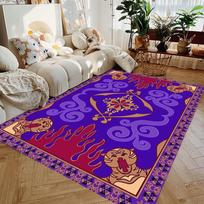 Aladino kilimas svetainei Namų dekoracijos Sofos Stalo Didelio ploto kilimai Miegamojo Lovos šono Neslystanti grindų danga Vonios kambario durų kilimėlis 40X60cm-16x24in purple