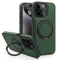 Verslo odinis besisukantis laikiklis telefono dėklas iPhone 17 16 15 14 13 12 11 Pro Max Plus Magsafe magnetinis žiedinis stovas laikiklis dangtelis iPhone 13 tamsiai žalia spalva