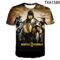 Mortal Kombat 3D marškinėliai vyrams, marškinėliai, kovinis žaidimas, gatvės apranga, trumpomis rankovėmis, vyriški, vasariniai, kasdieniai, šaunūs marškinėliai, viršūnės L beige