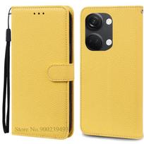 OnePlus Nord 3 dėklas Odinė piniginė Atverčiamas dėklas OnePlus Nord 3 5G dangtelis Coque Fundas One Plus Nord 3 Nord3 telefono dėklui Oneplus Nord 3 5G geltona