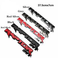 Automobilio galinio ženkliuko lipdukas Ford Raptor SVT F150 F250 F350 Mustang Mondeo 5 Kuga RANGER Fiesta Automobilio logotipo emblemos lipdukas Priedai for Raptor Svt 37.5 cm Grey black