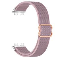 Nailoninis pintas dirželis Huawei band 10 9 8 NFC dirželiui, Elastingas laikrodžio dirželis Huawei band10 9 8 NFC apyrankės dangtelio priedams Huawei band 9 NFC šviesiai violetinė spalva