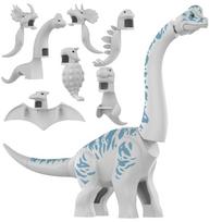 2025 Naujas Juros periodo Dinozauras Titanosaurus Gyvūnai „Pasidaryk pats“ Kaladėlės brachiozauras Konstruktorius Kaladėlės Vaikas Dino Žaislai Vaikams white