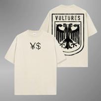 Varnėnai YZY Kanye West Grafika Vintažiniai Marškinėliai Vyrams Moterims Chaopai Streetwear Retro Laisvalaikio Marškinėliai Viršūnės S black