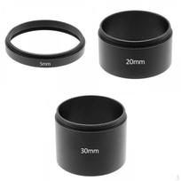3Pcs T2 Extension Tube M42x0.75 Professional Adapter Photography Accessories black