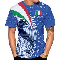 Italijos Vėliavos Grafikos Vyriški Marškinėliai 3D Spausdinimas Italijos Nacionalinio Herbo Marškinėliai Streetwear Per dydžio Trumpomis Rankovėmis Viršutiniai Drabužiai L brown