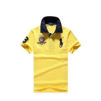 RogueWave Polo Marškinėliai Vyriški Siuvinėjimas Trumpomis Rankovėmis Polo Laisvalaikio Verslo Socialiniai Vyriški Polo XXL yellow