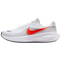 Nike Revolution 8 baltos, platinos, juodos, ryškiai raudonos sportbačiai HJ9198-102 45 pilka spalva