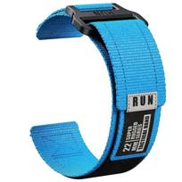 20 22 mm Garmin Easy Fit nailono dirželis Forerunner 255/265/965 apyrankei For Active /Vivoactive 4 apyrankei Venu universalus dirželis Forerunner 945 955 dangaus mėlyna spalva