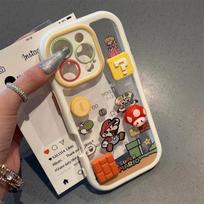 Žaidimas Mario Apple 16 telefono dėklas IPhone 14 Dėklas IPhone 15 Animacinis Dėklas IPhone 13 Kritimo apsauga 12 Kūrybiškas For  Apple 16PRO gray