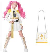 Vaikų K-Pop Demonų Medžiotojų Zoey Rumi Mira Kostiumas Išgalvotas Kostiumas Cosplay Virtuali Idolė Filmo Cosplay Mergaitėms Vaikams Helovinas Karnavalas 160 white