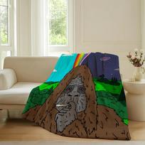 Funny S-Sassy the Sasquatch Blanket For Sofa Office Bed Plane Travel Sleep Read Relax Camping Soft And Warm 30x40in