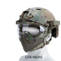 Taktinis šalmas   Kaukė   Akiniai Rinkiniai Lauko Airsoft Dažų Dažymo Šalmas su Akiniais FAST PJ Šalmai CS Žaidimo Pilno Veido Apsauga