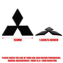 1 vnt. Automobilio priekinių grotelių emblema, galinio bagažinės lipdukas, skirtas Mitsubishi Pajero Outlander XL Montero Lancer Triton Galant Evo Xpander black