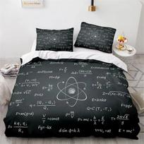 Matematikos formulės Math lygtys Antklodės užvalkalas Tinka vaikams Berniukams ir mergaitėms, kuriems patinka matematika Mokslininkams Patogus EU Single(135*200cm)3pcs