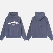 Unisex Hoodie su Amerikietišku raidžių spaudiniu: Madingas, laisvo kirpimo kasdienis švarkas L gray
