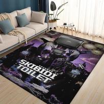 3D Skibidi Tualetas Speakerman Cameraman TVman Kilimas Svetainei Miegamajam Namams Sofos Dekoravimui, Vaikams Neslystanti Grindų Kilimėlis 200x160cm( 78x62in )