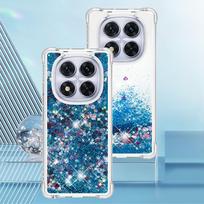 Blizgantis skystas smėlio laikrodžio dėklas telefonui Xiaomi Redmi Note 14 Pro 5G Note14 14C Poco C75 Anti-drop Mergaitėms Mielas Skaidrus Dangtelis Redmi Note 14 Pro 5G blue