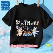 Unisex vaikiškas mėlynas Bluey marškinėlis rudeniui/žiemai, trumpomis rankovėmis, mielas animacinis/anime printas, minkštas džemperis berniukams ir mergaitėms, laisvalaikio apranga 160 white