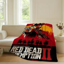 Game R red D dead R redemption Blanket For Sofa Office Bed Plane Travel Sleep Read Relax Camping Soft And Warm 75x90cm white