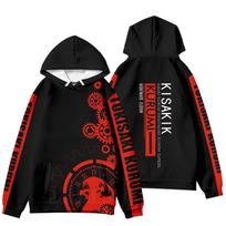 Japonų Anime Date A Live Mergina Tokisaki Kurumi Nightmare 3D Spausdintas Vyriškas Džemperis Su Gobtuvu Hoodies Harajuku Laisvalaikio Vyriški Drabužiai XS black