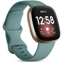 Silikoninė apyrankė Fitbit Versa 4 3 Sense 2 juostelei Išmaniojo laikrodžio priedai Pakeičiama riešo apyrankė Sportinė apyrankė Fitbit Versa 3 juostelė For Fitbit Versa 3&S (5.5- 6.7inch) pušies žalios spalvos