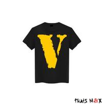 Geltoni VLONE logotipiniai marškinėliai M yellow