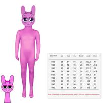 Sprunki Cosplay Costume Adult Kids Monster Horror Gaming Set Jumpsuit Bodysuit Carnival Party Role Playing Child Girl Clothes 110 pink