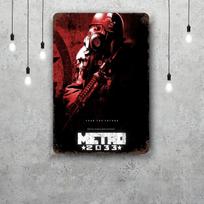 Metro 2033 Metaliniai ženklai sienų dekoras Vintažiniai skardos ženklai Kapitono metalinis plakatas Dekoracija barui, užeigai, klubui Sienų dekoracija 30x40cm(11.8x15.7inch)