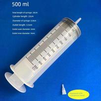 500\20ml Didelės talpos plastikinis švirkštinis siurblys Alyvos švirkštas Maitinimo dešros klijų irigatorius 500ml (Wide Mouth) with Adapter