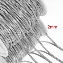 2 metrai 2 mm nerūdijančio plieno gyvatės grandinėlės karoliams, apyrankėms, papuošalų gamybai, „pasidaryk pats“ detalės, komponentai, didmeninė prekyba 2Meters gray