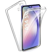 360 Pilnos apsaugos silikoninis skaidrus dėklas, skirtas Samsung Galaxy S24FE A56 A36 A16 A06 A26 A55 A35 A05S A54 A34 A24 Skaidrus dangtelis Galaxy A72
