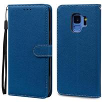 S9/S9 Plus dėklas Samsung Galaxy S9 dėklui G960F odinis piniginės atlenkiamas viršelis Samsung Galaxy S9+ S 9 Plus G965 Coque telefono dėklas For Samsung S9 blue