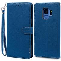 S9/S9 Plus dėklas Samsung Galaxy S9 dėklui G960F odinis piniginės atlenkiamas viršelis Samsung Galaxy S9+ S 9 Plus G965 Coque telefono dėklas For Samsung S9 Plus blue