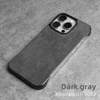 Alcantara Besienė Plona Telefono Danga iPhone 16 Pro Max 16 Plus 15 Pro 14 13 Superautomobilio Tas Pats Dirbtinio Suede Odos Kietas Dangtelis iPhone 14 Pro tamsiai pilka spalva