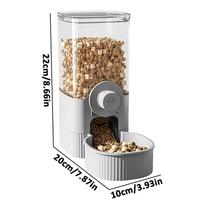 Automatic Cat Feeder Water Dispenser Automatic Cat Dog Feeder Detachable Large Capacity Dog Food Dispenser Pet Supplies gray