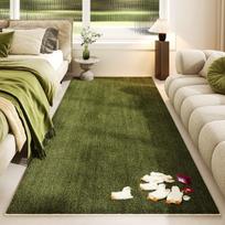 Carpet for Bedroom Non-slip Soft Dirt-resistant Bedside Floor Mat Green Lamb Pattern Rug Long Size Room Layout Decoration Mats 40x120cm white