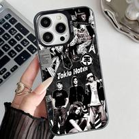 Tom Bill Kaulitz T-Tokio Hotels dėklas iPhone 17,16,15,14,13,12,11,Pro,XS,Max,Plus,Mini,SE4,E juodas matinis smūgiams atsparus dangtelis iPhone11PROMAX
