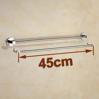30/40/50/60cm Sieninis Chromo Spalvos Žalvario Dvigubas Rankšluosčių Laikiklis Vonios Aksesuarams Rankšluosčių Stovas Rankšluosčių Laikiklis YT-10198 beige