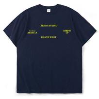 Kanye West Jesus Is King T-shirt Summer Men's and Women's Cotton Clothing Hip Hop Fashion Oversize Short Sleeve Top XL black