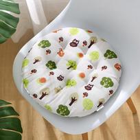Apvalus Futon Tatami Grindų Pagalvėlė - Sustorinta, Nemokamas Pristatymas, Langų Nišos Audinys, Sėdynė su Atlošu 40x40cm white