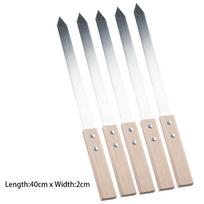 2cm X 40/50cm Plokšti kepsninės iešmeliai kebabams Kepimo iešmelis šašlykams Turkų kepsninės Kebabų kepimas Koubideh Brazilijos stiliaus gray