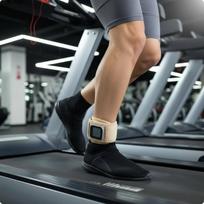 Žingsniamačio kulkšnies juosta Reguliuojamas žingsniamatis Nešiojama juosta ėjimui, Nude - Clear Pvc
