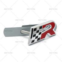 3D Metalo CUPRA R Emblema Juoda Balta Grotelių Dizainas Tinka Priekinėms Grotelėms Personalizuotas Modifikavimo Ženklelis gray