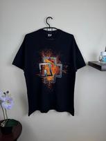 Vintage 2000's Rammstein Die Sonne Burn Over Print Shirt Band Tee Rare Size XL L white