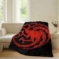 Movie G-Game of T-thrones Blanket For Sofa Office Bed Plane Travel Sleep Read Relax Camping Soft And Warm Size: 100*150cm, Weight: 230 GSM red