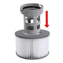 Baseino filtras Mspa sūkurinėms vonioms Filtravimo siurblys antžeminiams baseinams, sūkurinėms vonioms Filtro patobulinta versija Filtro kasetės siurblys Tinka MSPA visiems filtravimo siurbliams gray