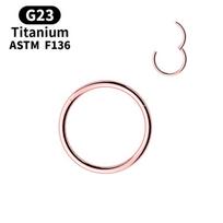 ASTM F136 titano lankelis su vyriuku nosies žiedai 20G 18G 16G Septumo Clicker žiedas Kūno pirsingas Papuošalai Helix Kremzlė Rook Auskaras 1.2x9mm white